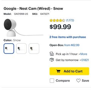 Google nest bundle. Google nest cam. NEW. Google nest wireless doorbell used